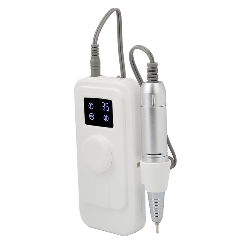 Electric Nail Drill Machine: White 0 To 35000RPM Adjustable Rotation Speed - Multifunctional Electric Nail File With HD LCD Display for Home Salon, Travel And Nail Art Enthusiasts - Image 4