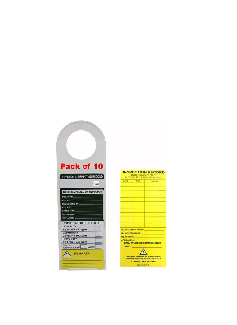 ABBASALI Scaffolding Status Holder and Scaffolding and Construction Inspection Tags  - Image 1