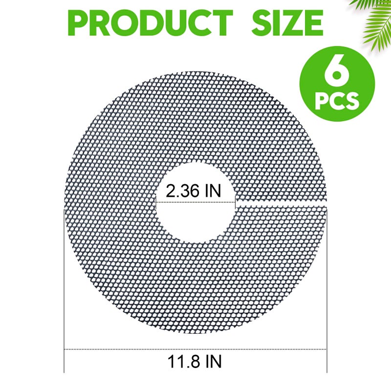 phepetroll 6 Pack Plant Pot Grids - 11.8 Inch Cuttable Soil Cover Protector from Cats, Animals Digging Stopper, Indoor Plant Pot Soil Guard for Outdoor Garden Balcony - Image 2