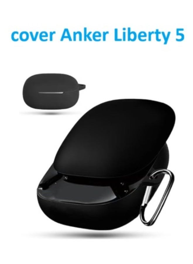 Silicone Case for Anker Liberty 5 Earphones - Black - Image 1