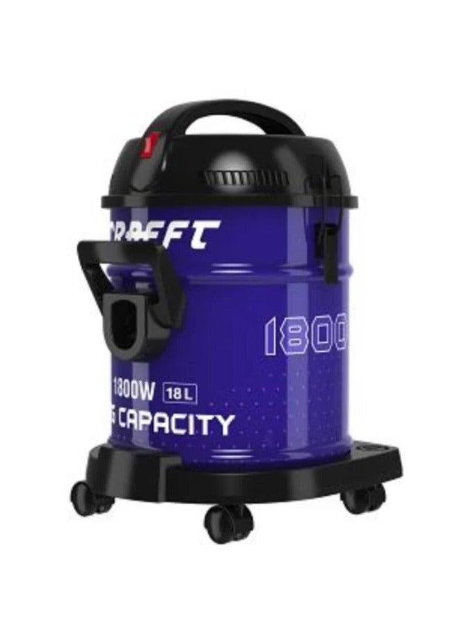 كرافت مكنسة كهربائية برميل كرافت 18 لتر 1800 وات