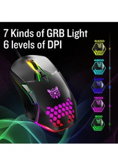 onikuma Onikuma CW902 Gaming Mouse Black  - Image 1