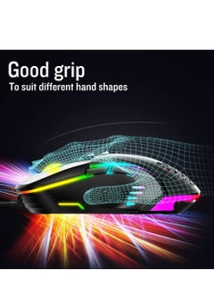 onikuma Onikuma CW902 Gaming Mouse Black  - Image 3