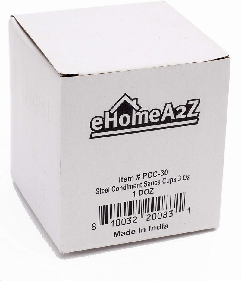 EHOMEA2Z Ramekins Stainless Steel Condiment Sauce Cups Metal Ramekins Commercial Grade Multifunctional Ideal for All Hot and Cold Sauces Individual Portion Cups 12 3 oz - Image 5