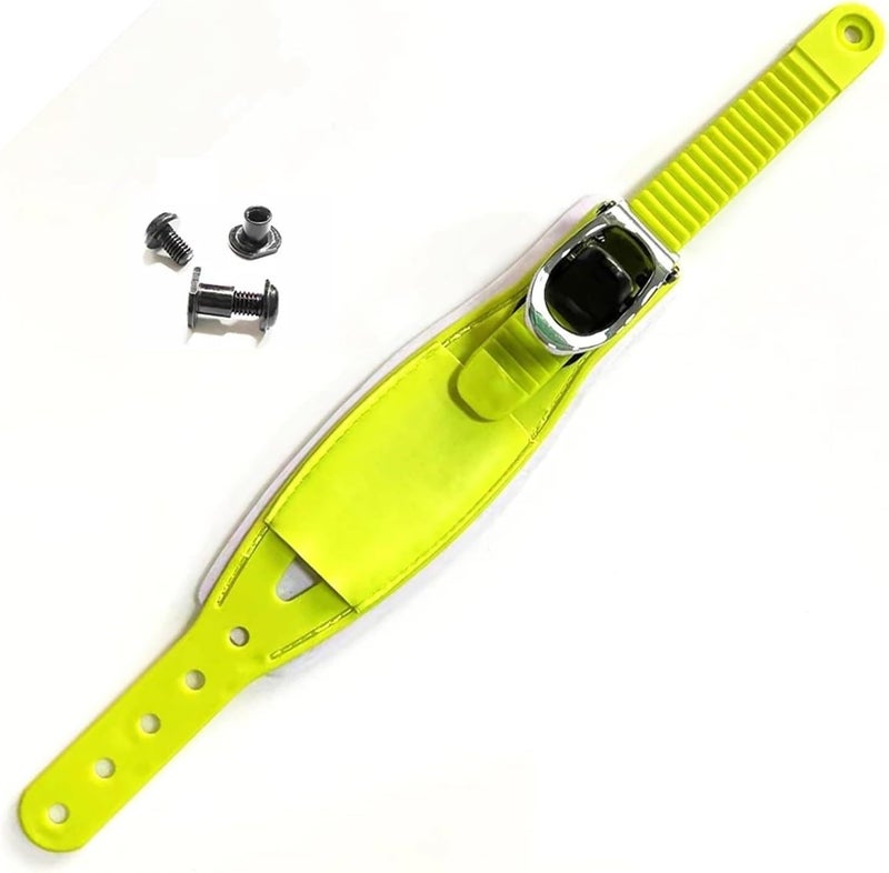 Compatible For Snowboard Straps Colorful Ratchet Hardware Buckle Strap Metal Base Ski Boot Accessories(Green L) - Image 1