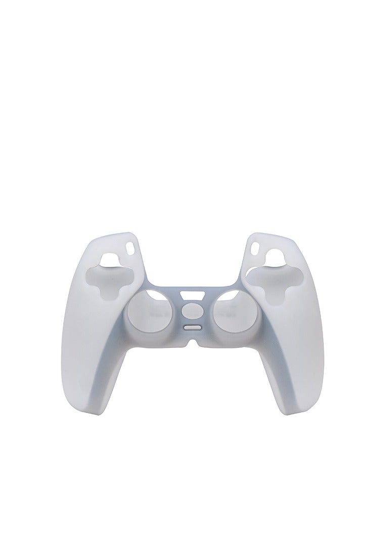 SMARTTECH غطاء سيليكون لجهاز تحكم PS5 DualSense - جراب مضاد للانزلاق والخدش مع أغطية عصا التحكم شفافة - Image 3