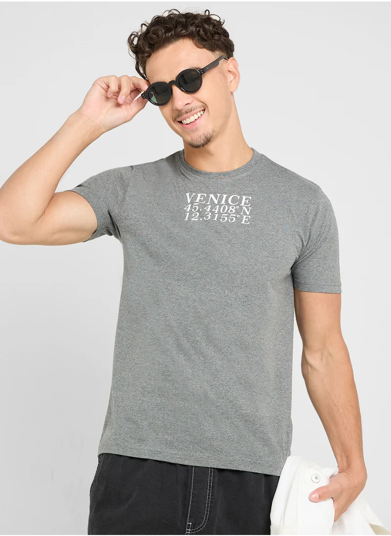 Seventy Five Basics Printed T-Shirt