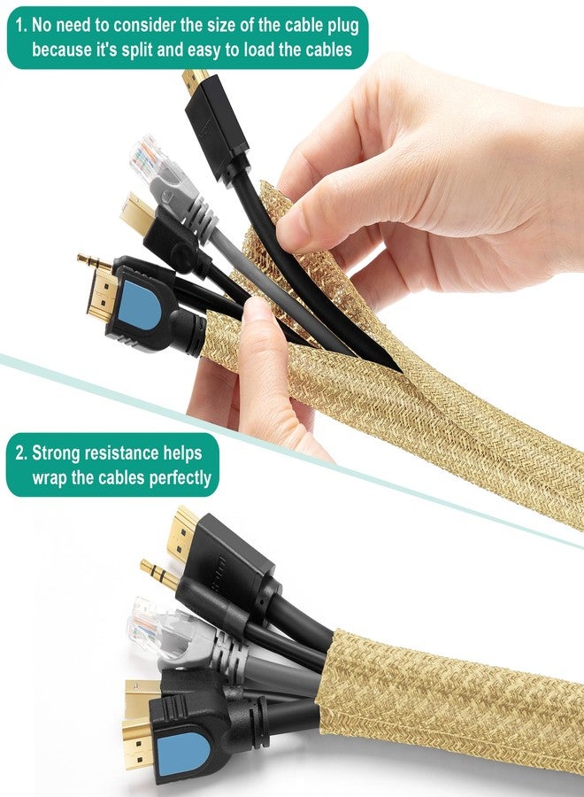ZhiYo Gold Cable Sleeve, 6.6ft, 1/2 inch - Image 2