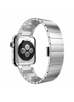 Stainless steel Metal band for apple watch replacement Link Bracelet strap 44mm/45mm/42mm/49mm Silver