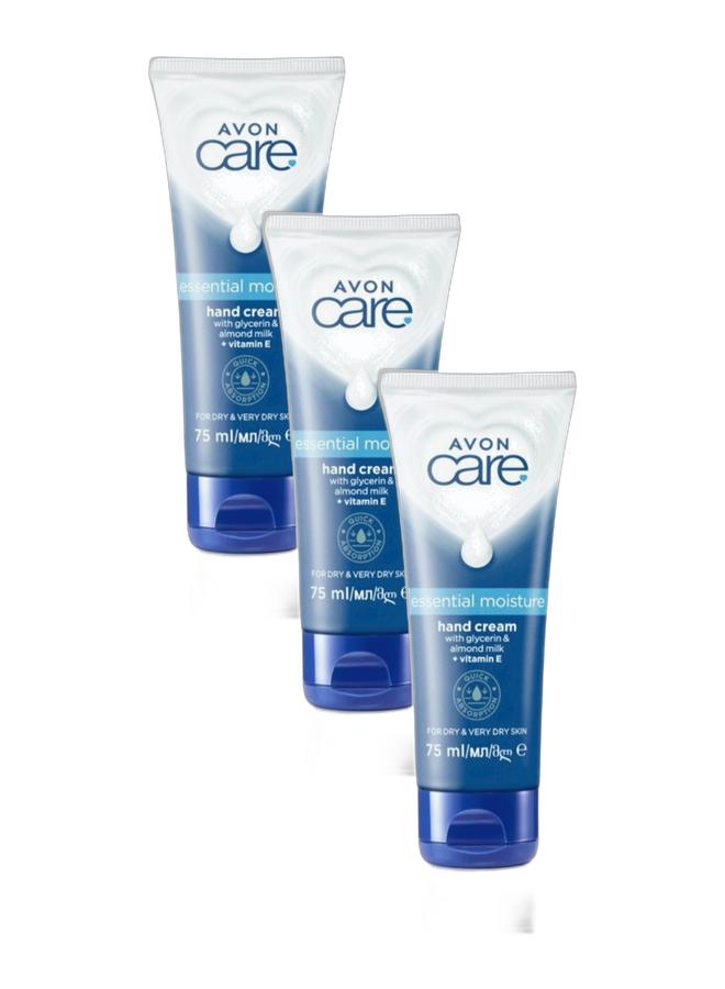 AVON Care Essential Moisture Hand Cream 75ml - (Pack of 3) - Image 1