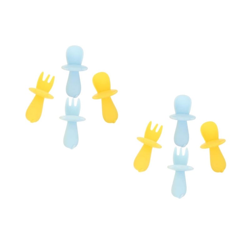 2 Pack Soft Tip Baby Training Spoons And Forks For Travel And Everyday Use - Image 2