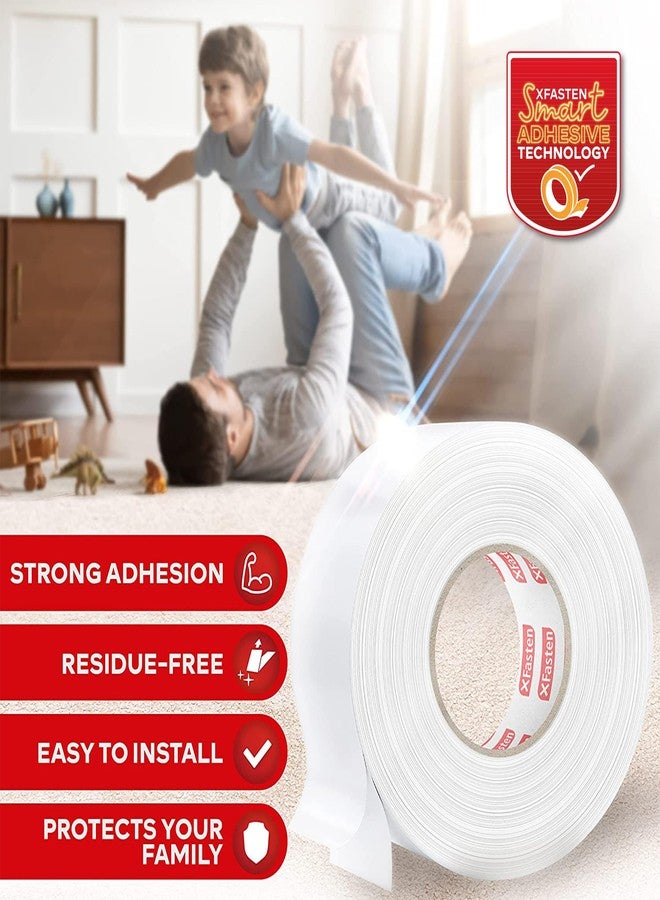 XFasten Extra Sticky Carpet Tape - 2-in x 60-Yard, Double Sided Rug Tape for Carpet, Ideal for Homes with High-Foot Traffic & Pets, Carpet Tape for Area Rugs Over Carpet, Area Rug Tape Hardwood Floor - Image 2