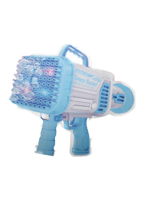 Space rocket bubble gun 92 bubble emission hole colourful light