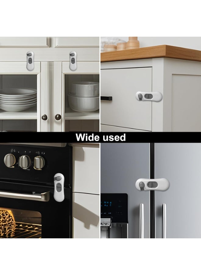 مجموعة 5 أقفال أمان للأطفال، تثبيت لاصق بدون حفر للأدراج والخزائن والأجهزة المنزلية - Image 4