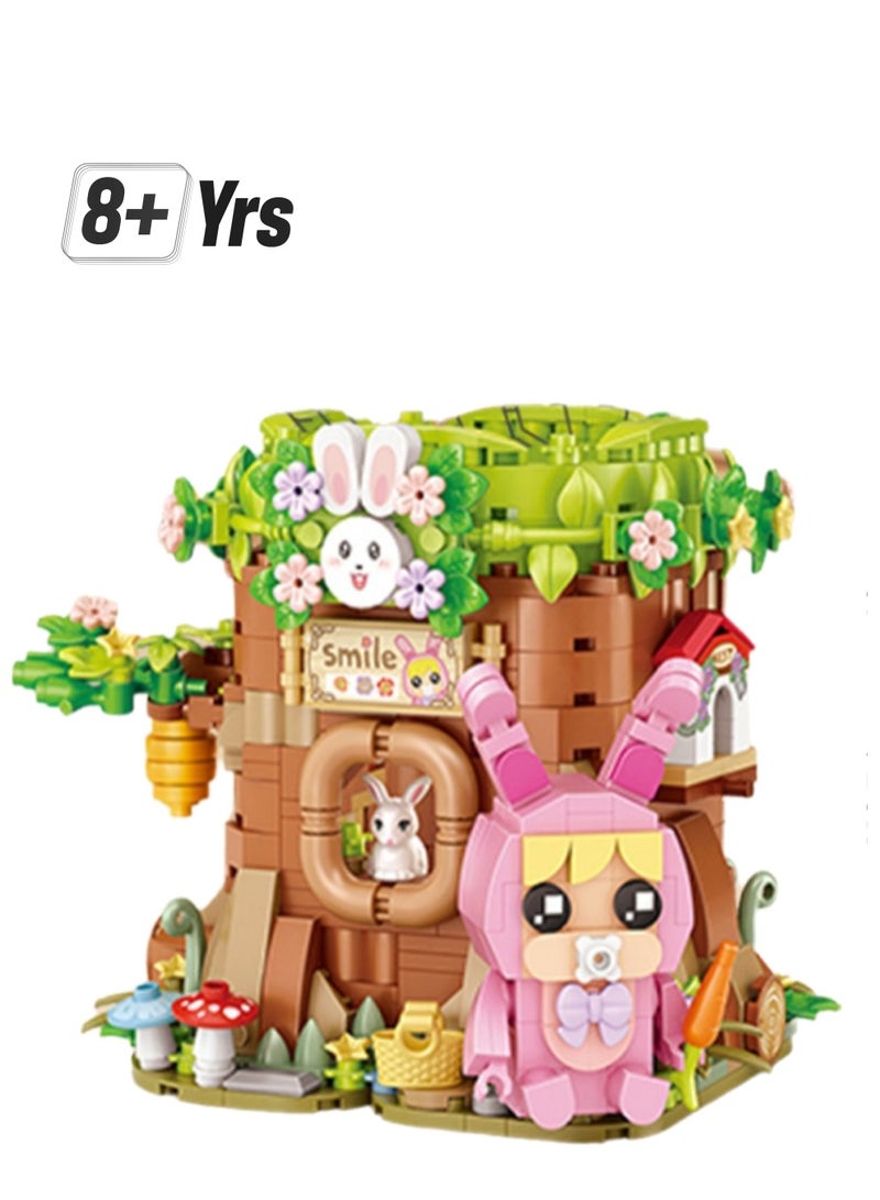 Pen Holder Storage Model Set Building Blocks Creative Diy Assembly Simulation Building Assembly Toys Children Adult Home Decoration (Tree House) - Image 1