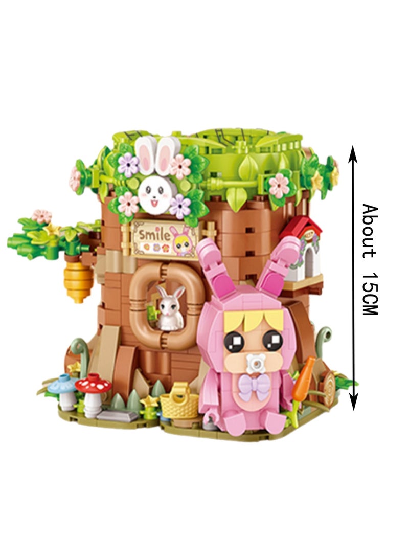 Pen Holder Storage Model Set Building Blocks Creative Diy Assembly Simulation Building Assembly Toys Children Adult Home Decoration (Tree House) - Image 3