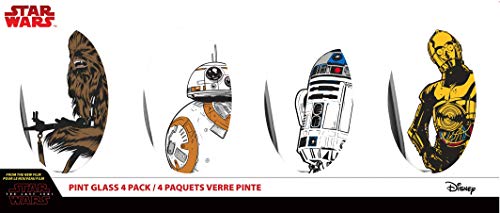 Star Wars Classic Pint Glass Set - 16 oz. Glass Capacity - Set of 4 Glasses - Classic Shape - Image 3
