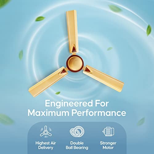 Longway Starlite-1 1200mm/48 inch High Speed Anti-dust Decorative 5 Star Rated Ceiling Fan 400 RPM with 3 Year Warranty (Golden Beige, Pack of 1) - Image 3