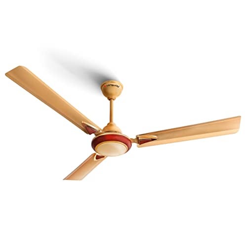 Longway Starlite-1 1200mm/48 inch High Speed Anti-dust Decorative 5 Star Rated Ceiling Fan 400 RPM with 3 Year Warranty (Golden Beige, Pack of 1) - Image 1