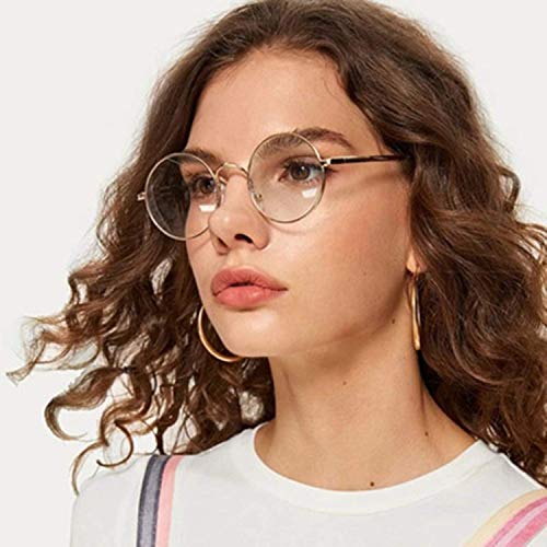 EYLRIM Round Blue Light Blocking Glasses for Women Men Circle Clear Lens Metal Frame Eyeglasses Non Prescription(A2 Silver) - Image 3