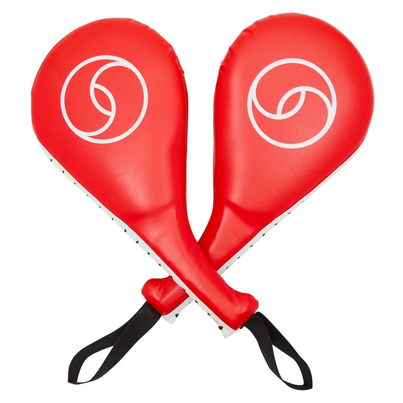 Juvale وسادات كيك تايكوندو من جوفالي، معدات تدريب فنون القتال، وسادات هدف الضرب للكيك بوكسينغ، معدات المبارزة TKD (أحمر، 15 × 2.5 × 7.5 بوصة) - عبوة من 2 - Image 1