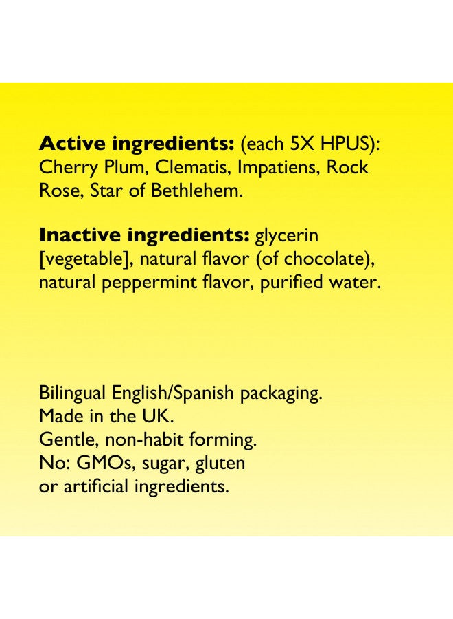 RESCUE Bach RESCUE Remedy- Chocolate Peppermint Flavor- Stress Relief- Homeopathic- Flower Essences- 20mL  - Image 3