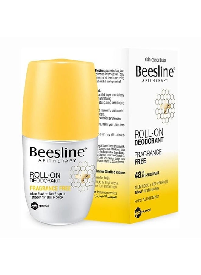 Beesline Apitherapy Beesline Roll-On Deodorant Fragrance Free 50ml - Image 1