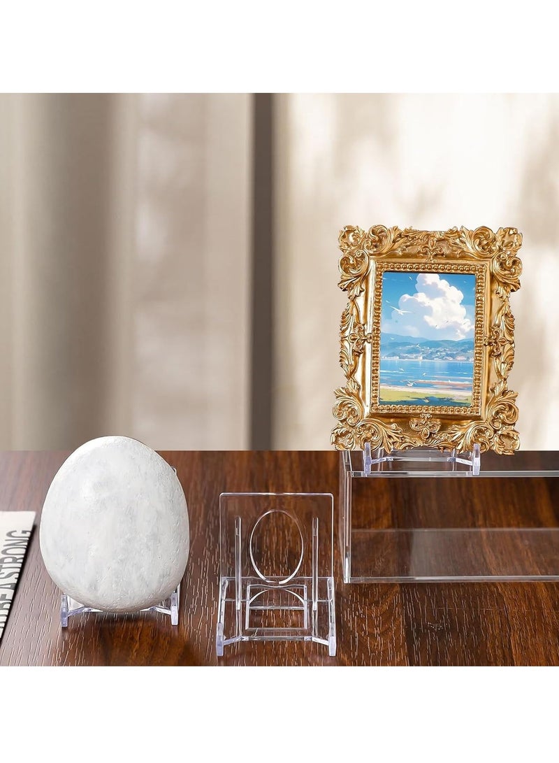 SYOSI 20pcs Adjustable Acrylic Plate Stands - Clear Easel Display Stand for Plates, Picture Frames, and Acrylic Art - Ideal for Home, Office, Festivals, and Parties - Image 5