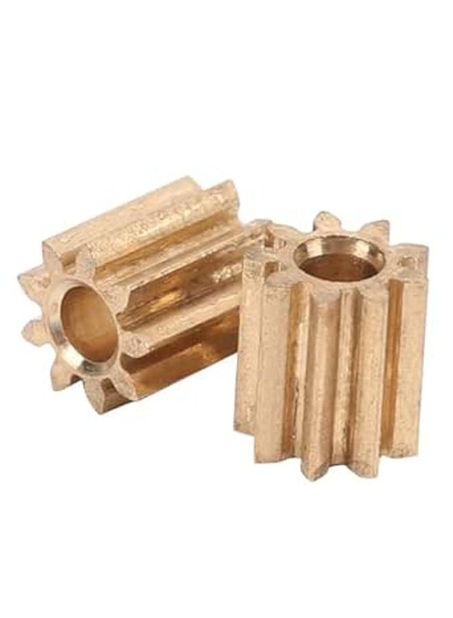 Brass Motor Pinion Gear 9 Tooth Replacement Parts For Stable Performance 2 Pieces - Image 1