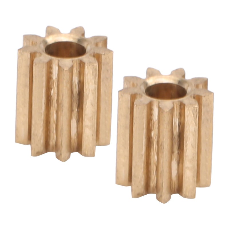 Brass Motor Pinion Gear 9 Tooth Replacement Parts For Stable Performance 2 Pieces - Image 3