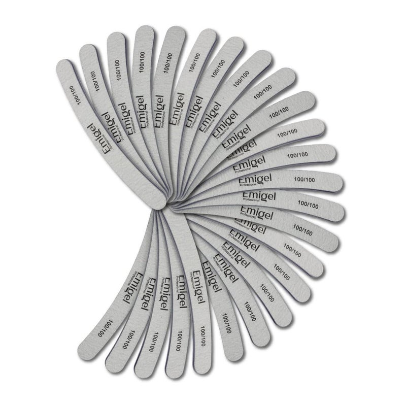 Emigel Nail Filer Banana Shape| Manicure Tool | Nail Professional Filer for Salons | (Pack of 5) - Image 2