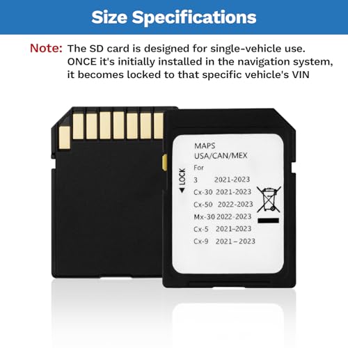 Forccord Latest Version Navigation SD Card Fits for 2021-2023 3 / CX5 / CX9 / CX30, 2022-2023 MX30 / CX50 Car GPS Navigation System for USA/CAN/MEX Maps TD2K-66-EZ1 Replacement Accessories - Image 5