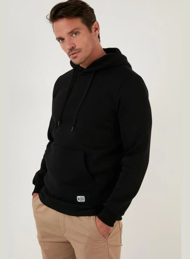 Buratti  Buratti Regular Fit Hooded Sweatshirt with Kangaroo Pocket, Soft Fleece Lining, Men's Sweatshirt 5905281 for Men | Best Price UAE