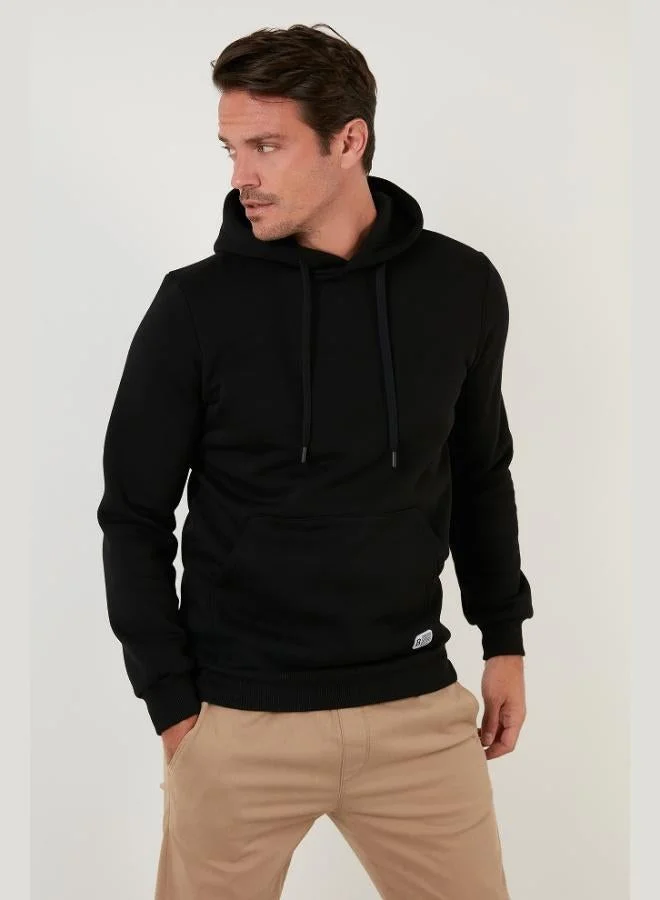 Buratti  Buratti Regular Fit Hooded Sweatshirt with Kangaroo Pocket, Soft Fleece Lining, Men's Sweatshirt 5905281 for Men | Best Price UAE