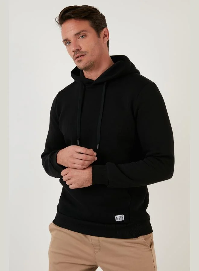 Buratti  Buratti Regular Fit Hooded Sweatshirt with Kangaroo Pocket, Soft Fleece Lining, Men's Sweatshirt 5905281 for Men | Best Price UAE