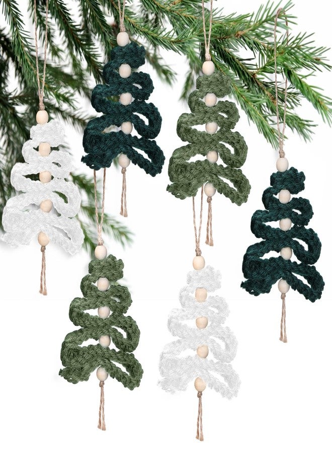 هوليري مجموعة هوليري من 12 قطعة من زينة عيد الميلاد المصنوعة بالكروشيه، زينة على شكل شجرة عيد الميلاد، ديكورات بوهيمية عتيقة لشجرة عيد الميلاد، إكسسوارات منزلية وسيارات، ديكور حفلات عيد الميلاد يمكنك صنعه بنفسك، ديكور ريفي - Image 1