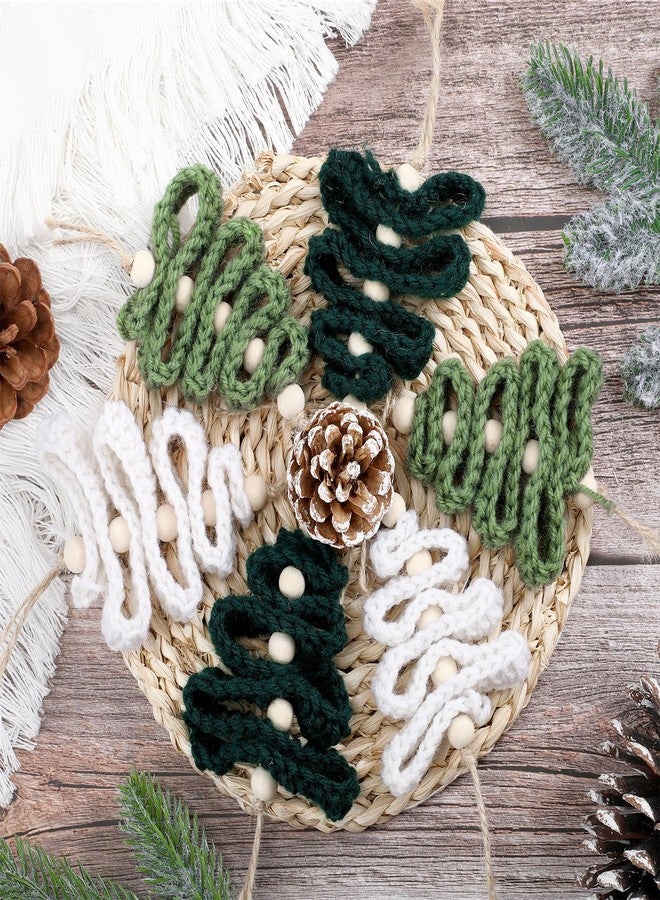 هوليري مجموعة هوليري من 12 قطعة من زينة عيد الميلاد المصنوعة بالكروشيه، زينة على شكل شجرة عيد الميلاد، ديكورات بوهيمية عتيقة لشجرة عيد الميلاد، إكسسوارات منزلية وسيارات، ديكور حفلات عيد الميلاد يمكنك صنعه بنفسك، ديكور ريفي - Image 2