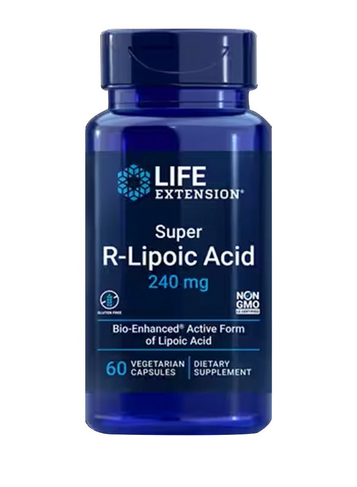 Life Extension Super R-Lipoic Acid, 60 Veggie Capsules, 240 mg