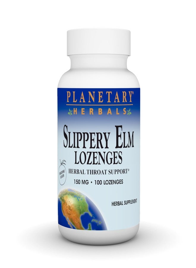 Planetary Herbals Slippery Elm Tangerine Lozenges, Herbal Throat Support, 100 Lozenge - Image 1