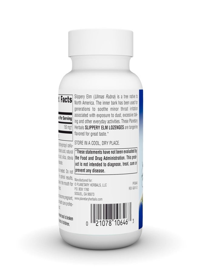 Planetary Herbals Slippery Elm Tangerine Lozenges, Herbal Throat Support, 100 Lozenge - Image 4