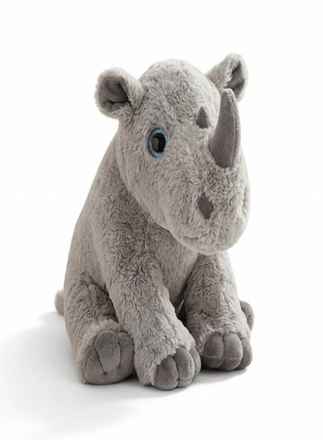 MABLE Wild Rhino Plush Toy Cute & Huggable Animal Stuffed Toy, Soft and Cuddly, for Kids, Boys & Girls, Best Birthday Gift Idea (30cm Size) - Image 1