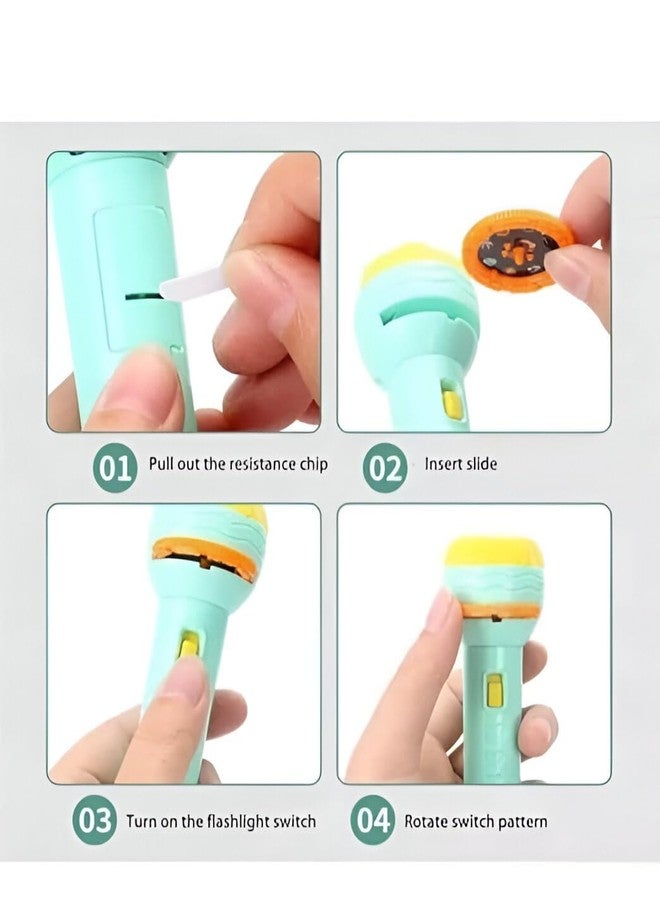 ATOOZED Kids Slide Projector Torch for Bedtime | Fun Storytelling Flashlight with Interchangeable Slides | Safe ABS Material | Easy to Use | Night Light & Sleep Aid for Children - Image 3