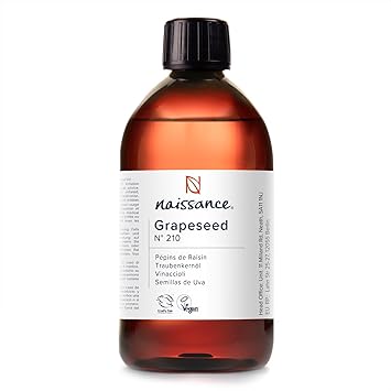 Naissance Grapeseed Oil No 210 450ml Natural Moisturiser and Conditioner Ideal for Hair Skin Massage Face Beard and Aromatherapy - Image 1