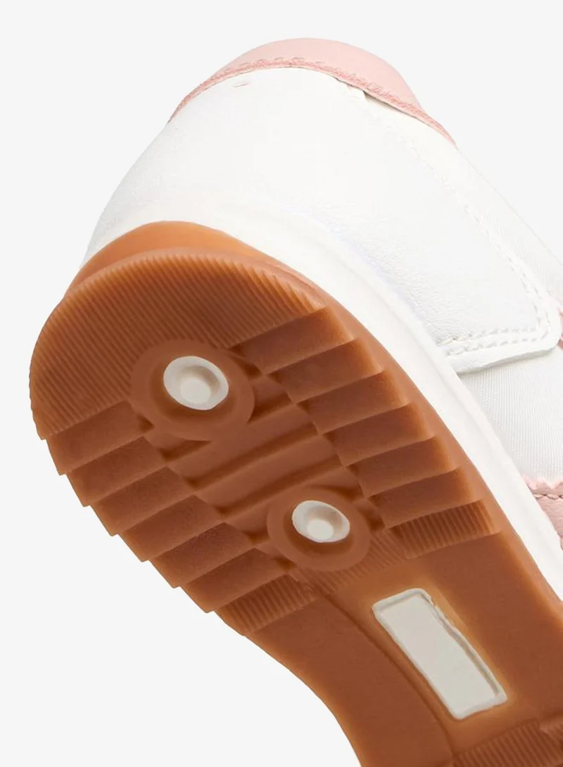 Little Missy WHITE Girls Lace-Up Colorblock Sneakers for Women | Best Price UAE