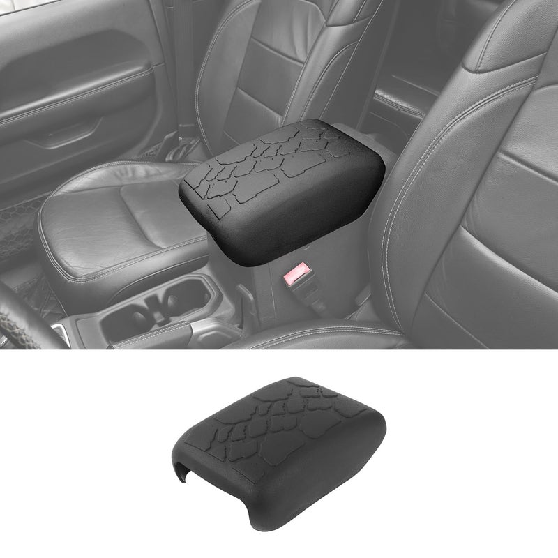 RAZPOY JL Center Console Armrest Box Cover Waterproof Rubber Protector Pet Pad Interior Accessories for 20182024 Jeep Wrangler JL  Gladiator JT Black