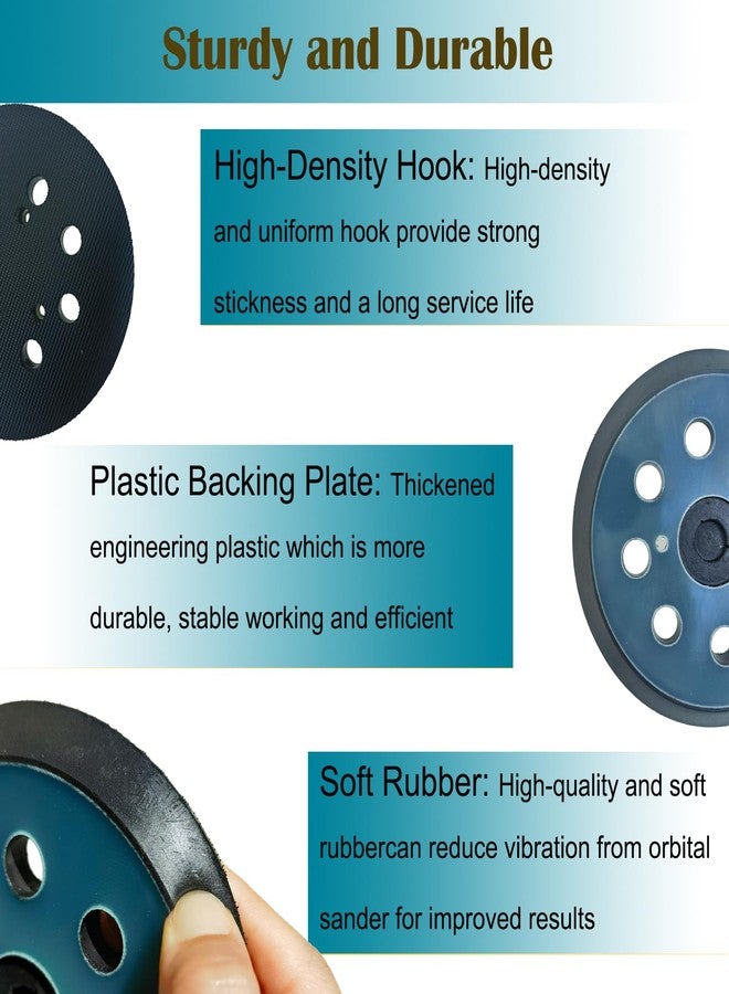 Tockrop 2 Pack 5 Inch 8 Hole Replacement Sander Pad for Makita Sander - 5" Hook and Loop Sanding Pad for Makita BO5010, BO5030/K, BO5031K, BO5041K, XOB01Z Random Orbit Sander - Image 4