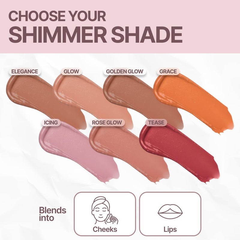 Daniel Sandler WATERCOLOUR LIQUID ILLUMINATOR 'ROSE GLOW' 15ml â€“ Liquid Shimmer Makeup, Highlighter â€“ Oil-Free, Lightweight, Buildable & Long-Lasting for Cheeks, Lips - Image 3