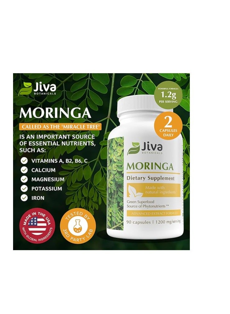 Jiva BOTANICALS Moringa Dietary Supplement 90 Capsules - Image 2