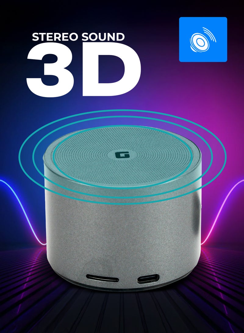 GEEPAS Mini Portable Bluetooth Speaker with 3D Stereo Sound | 5-Hour Playtime, Type-C Charging, Compact Design | Wireless Speaker for Travel, Home, and Outdoor Use | GMS11197 multicolour - Image 4
