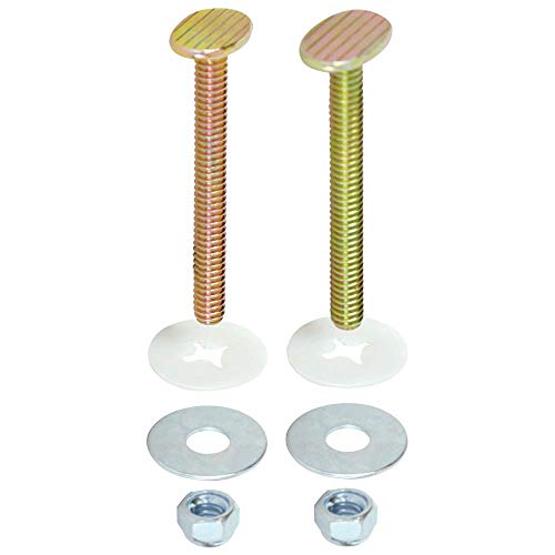 EZFLO 516 Inch x 312 Inch Closet Bolt Set BrassPlated 40032